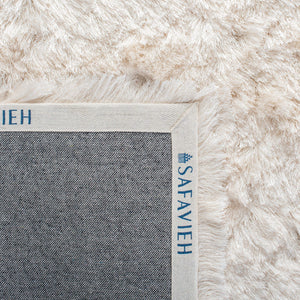 Ivory Handmade Shag Area Rug 3x5 – Soft Flowing Pile for Bedroom, Hallway & Entryway