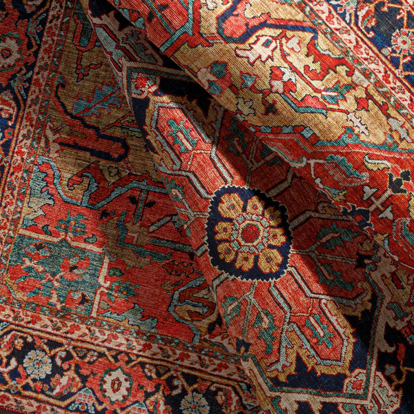 Medallion Oriental Area Rug – Red & Gold
