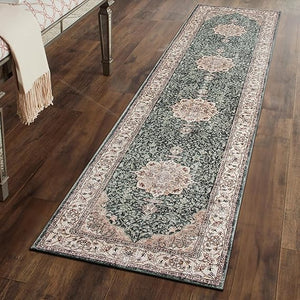 Traditional Oriental Medallion Washable Area Rug