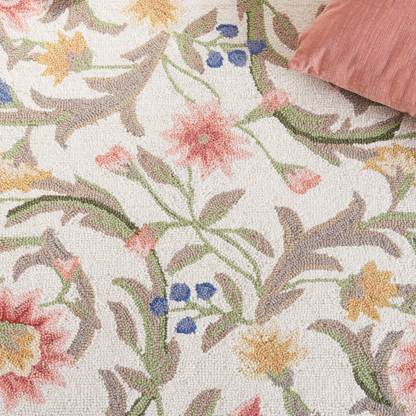 Hand-Hooked Wool Oval Area Rug – 3' x 5' | French Country, Oriental Pattern