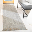 Handmade Jute & Polyester Runner Rug 2'3" x 10' – Fringe Boho Area Rug