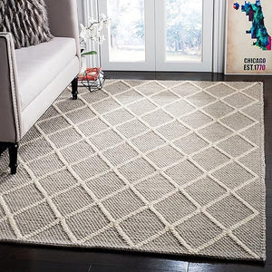 Hand-Woven Wool Area Rug – 12' x 15' Rectangular