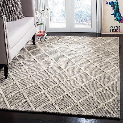 Hand-Woven Wool Area Rug – 12' x 15' Rectangular