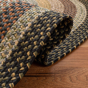 6ft Round Braided Indoor Outdoor Area Rug