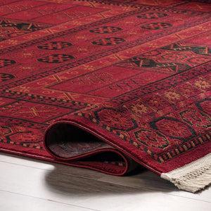 Traditional Oriental Area Rug – Red & Ivory, Multiple Sizes