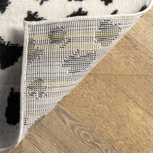 Leopard Print Polypropylene Area Rug – Stain Resistant, Machine Made