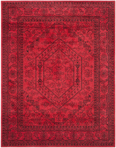 Red & Black Oriental Area Rug 10x14 – Traditional Medallion, Non-Shedding, Machine Woven