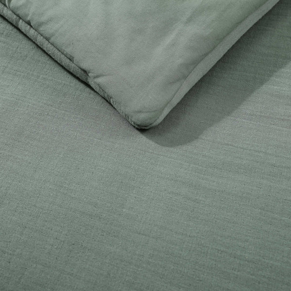 Cotton Gauze Comforter Set with Pillowcases – Paradiso Green