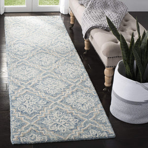 Abstract Wool Runner Rug 2'3" x 8' – Geometric Hand-Tufted, High Traffic