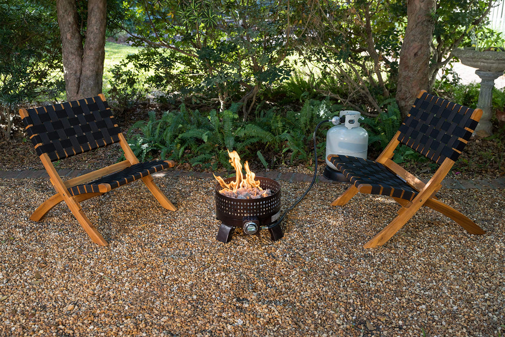 Acacia Wood Folding Chair with Woven Webbing Seat
