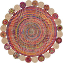 Oval Braided Jute & Cotton Area Rug – 6' x 9'