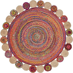 Oval Braided Jute & Cotton Area Rug – 6' x 9'