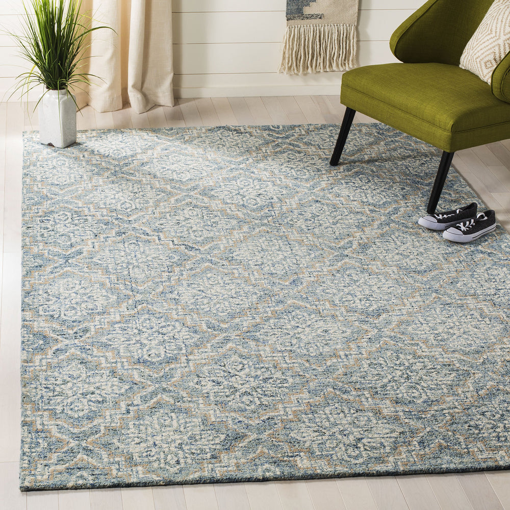 Abstract Hand-Tufted Wool Area Rug – Contemporary Design