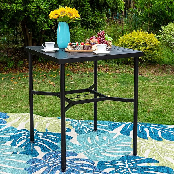 Outdoor Metal Patio Bar Table – Counter Height