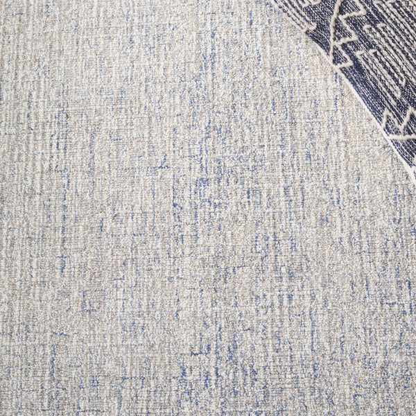 Abstract Geometric Wool Runner Rug 2'3" x 16'