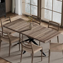 Extendable Rectangular Dining Table with Hidden Storage