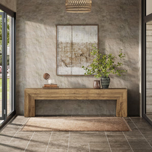 71" Extra Long Entryway Bench, Modern Farmhouse Style