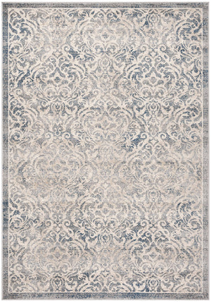 Damask Area Rug 5'3" x 7'6" – Stain Resistant Non-Shedding Indoor Rug