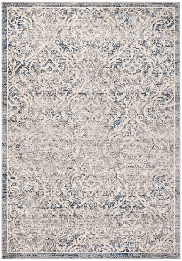 Damask Area Rug 5'3" x 7'6" – Stain Resistant Non-Shedding Indoor Rug