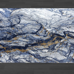 Blue Grey Marble Area Rug