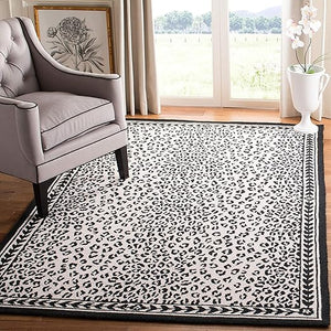 Hand-Hooked Wool Area Rug – Leopard Pattern, 6' x 9'