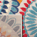 10x14 Indoor Outdoor Area Rug – Floral Geometric, Washable, Non-Shedding