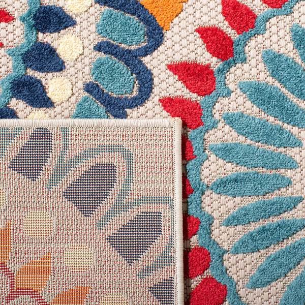 10x14 Indoor Outdoor Area Rug – Floral Geometric, Washable, Non-Shedding