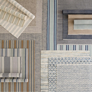 Ivory Geometric Flat Woven Cotton Area Rug