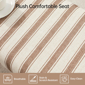 Upholstered Entryway Bench with Cushion and Rubberwood Legs