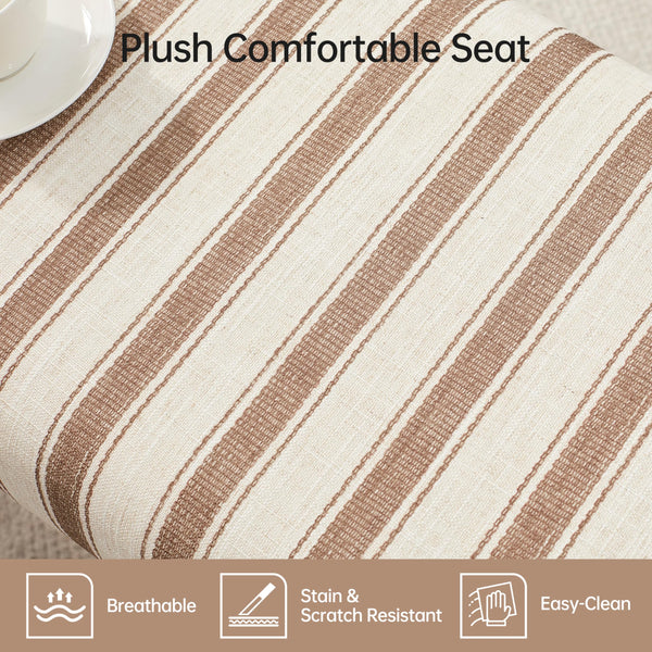 Upholstered Entryway Bench with Cushion and Rubberwood Legs