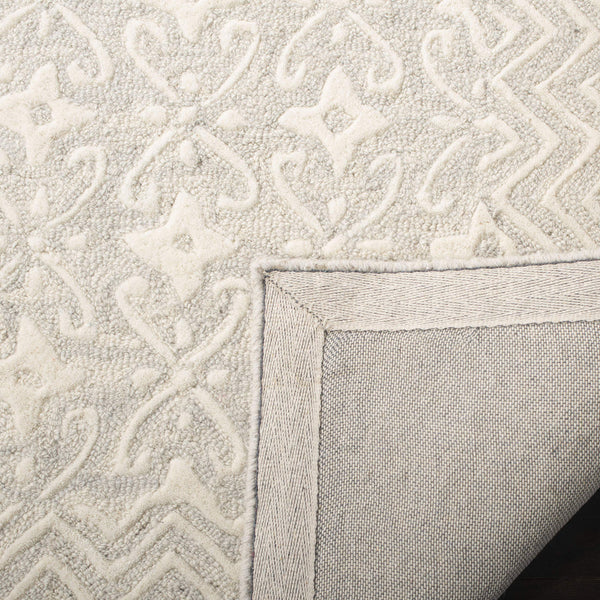 Hand-Tufted Wool Area Rug 9' x 12' – Floral Blossom, Rectangular