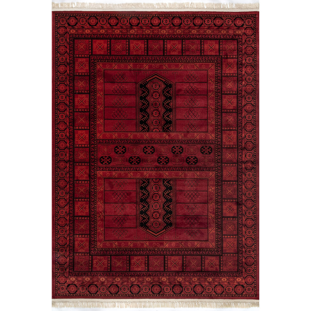 Traditional Oriental Area Rug – Red & Ivory, Multiple Sizes