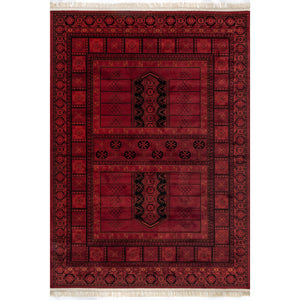 Traditional Oriental Area Rug – Red & Ivory, Multiple Sizes