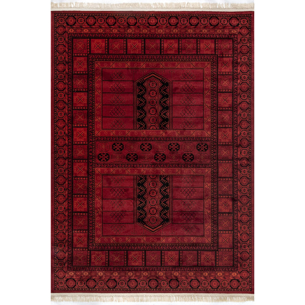 Traditional Oriental Area Rug – Red & Ivory, Multiple Sizes