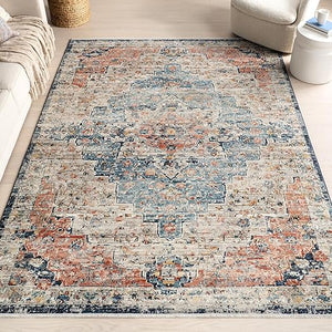 Vintage Medallion Polypropylene Area Rug