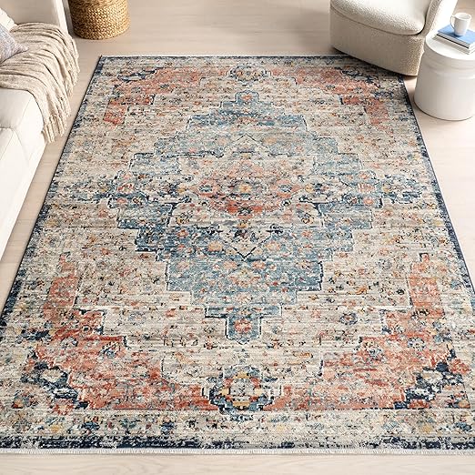 Vintage Medallion Polypropylene Area Rug