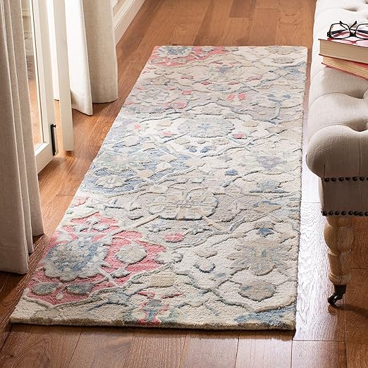 Hand-Tufted Wool Runner Rug 2'3" x 8' – Striped Contemporary Area Rug