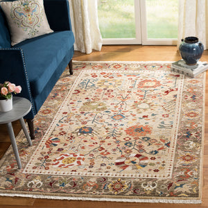 8x10 Oriental Area Rug – Blue & Tan Traditional Kashan Design