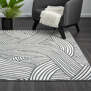 Grey Geometric Area Rug
