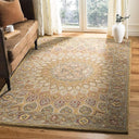 Hand-Tufted Wool Area Rug 4' x 6' – Traditional Oriental Medallion