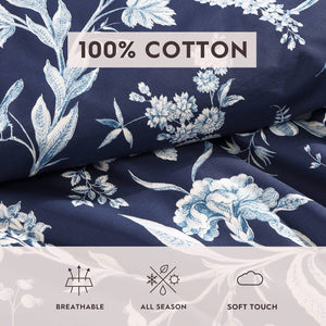 King Comforter Set – 7-Piece Cotton Reversible Bedding