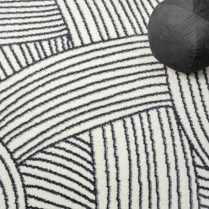 Grey Geometric Area Rug
