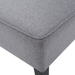 Modern Fabric Loveseat – Grey & Matte Black