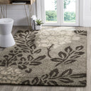 Shag Area Rug – Floral Design, Non-Shedding, 1.2-Inch Thick Polypropylene
