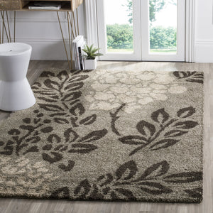 Shag Area Rug – Floral Design, Non-Shedding, 1.2-Inch Thick Polypropylene
