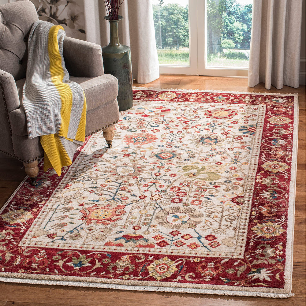 8x10 Oriental Area Rug – Blue & Tan Traditional Kashan Design