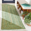 Handmade Jute & Cotton Runner Rug – 2'3" x 13' | Geometric Braided Design