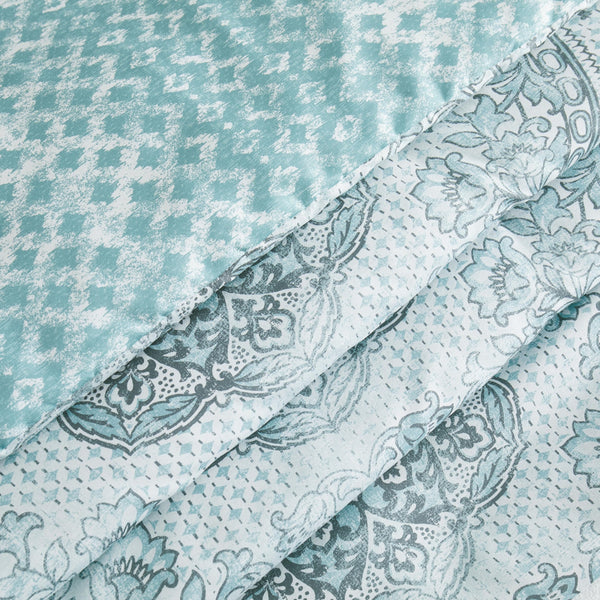 Reversible Queen Comforter Set – 5 Piece Floral Bedding