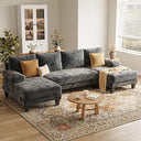 112-Inch U-Shaped Sectional Sofa with Double Chaise