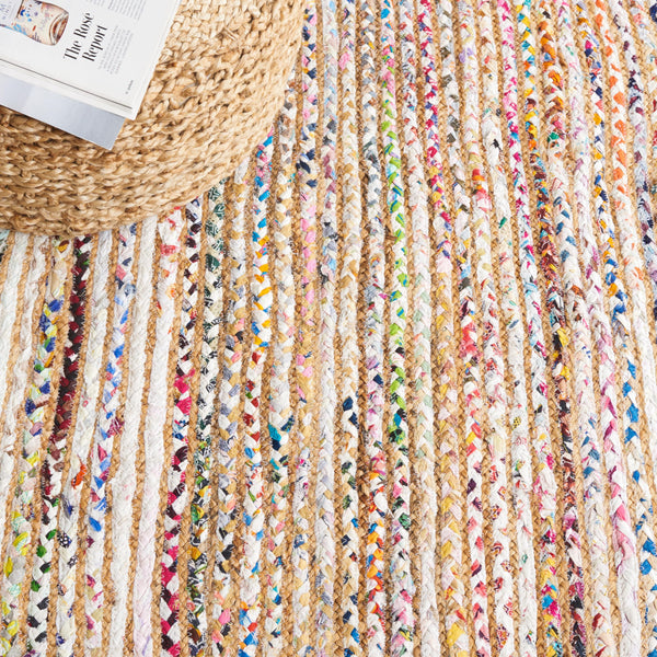 Oval Braided Jute & Cotton Area Rug – 4' x 6'